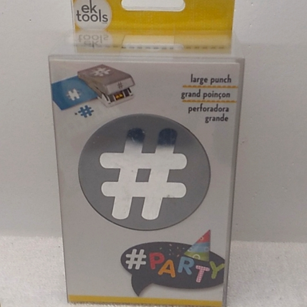 Eksuccess scrapbooking craft paper punch, pound symbol # 2 inches